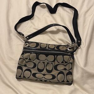 Coach Black and Tan Crossbody Bag